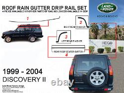 Land Rover Roof Rain Drip Rail Moulding Finisher Set Disco 2 Kit Genuine