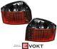 Led Taillights Rear Lights Set For Audi A4 (00-04) B6 In Red Black Smoke Finish