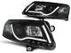Lightbar Headlights Set For Audi A6 C6 04-08 In Clear Black Color Finish