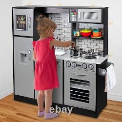 Lil' Jumbl Kitchen Set for Kids, Pretend Kitchen Playset with Charcoal Finish