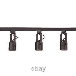 Linear 3-Light Black Finish LED Plug-In Track Light Kit Set of 2