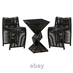 Lorenzo Iron Rope 3pc Pub Set Black Finish