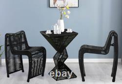 Lorenzo Iron Rope 3pc Pub Set Black Finish