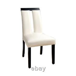 Luminar Contemporary Side Chair Withwhite Cal. Foam, Black Finish, Set of 2