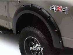 Lund Elite Series Black Rivet Style Fender Flares Smooth Finish RX125SA 2pc Set