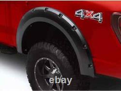 Lund Elite Series Black Rivet Style Fender Flares Smooth Finish RX125SA 2pc Set