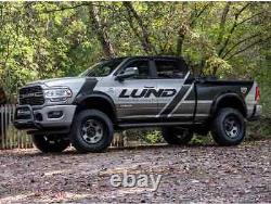 Lund Elite Series Black Rivet Style Fender Flares Smooth Finish RX125SA 2pc Set
