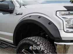 Lund Elite Series Black Rivet Style Fender Flares Smooth Finish RX125SA 2pc Set