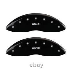 MGP Caliper Covers Front Set of 2 Black finish Silver MGP