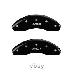 MGP Caliper Covers Front Set of 2 Black finish Silver MGP