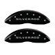 Mgp Caliper Covers Front Set Of 2 Black Finish Silver Silverado