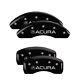 Mgp Caliper Covers Set Of 4 Black Finish Silver Acura