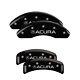 Mgp Caliper Covers Set Of 4 Black Finish Silver Acura