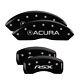 Mgp Caliper Covers Set Of 4 Black Finish Silver Acura / Rsx