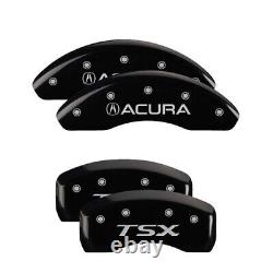 MGP Caliper Covers Set of 4 Black finish Silver Acura / TSX