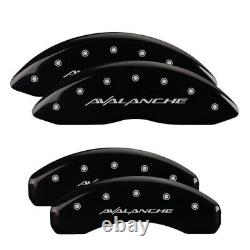 MGP Caliper Covers Set of 4 Black finish Silver Avalanche