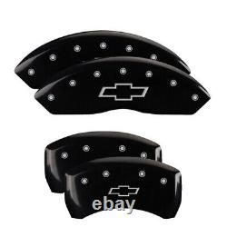 MGP Caliper Covers Set of 4 Black finish Silver Bowtie