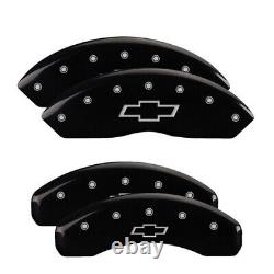 MGP Caliper Covers Set of 4 Black finish Silver Bowtie