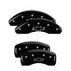 Mgp Caliper Covers Set Of 4 Black Finish Silver Bowtie