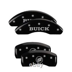 MGP Caliper Covers Set of 4 Black finish Silver Buick / Buick Shield Logo
