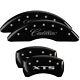 Mgp Caliper Covers Set Of 4 Black Finish Silver Cadillac / Xts