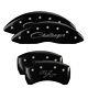 Mgp Caliper Covers Set Of 4 Black Finish Silver Challenger (cursive) / Rt