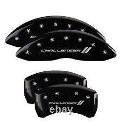 MGP Caliper Covers Set of 4 Black finish Silver Challenger ll