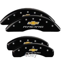 MGP Caliper Covers Set of 4 Black finish Silver Chevy Racing