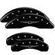 Mgp Caliper Covers Set Of 4 Black Finish Silver Chrysler Wing Style 1