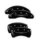 Mgp Caliper Covers Set Of 4 Black Finish Silver Chrysler Wing Style 2