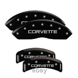 MGP Caliper Covers Set of 4 Black finish Silver Corvette (C4)