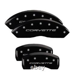 MGP Caliper Covers Set of 4 Black finish Silver Corvette (C5)