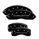 Mgp Caliper Covers Set Of 4 Black Finish Silver Corvette (c5)