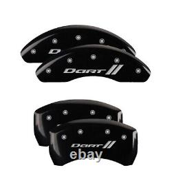 MGP Caliper Covers Set of 4 Black finish Silver Dart ll