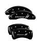 Mgp Caliper Covers Set Of 4 Black Finish Silver Dart Ll