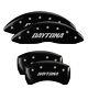 Mgp Caliper Covers Set Of 4 Black Finish Silver Daytona