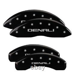 MGP Caliper Covers Set of 4 Black finish Silver Denali