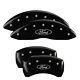 Mgp Caliper Covers Set Of 4 Black Finish Silver Ford Oval Logo