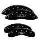 Mgp Caliper Covers Set Of 4 Black Finish Silver Ford Oval Logo