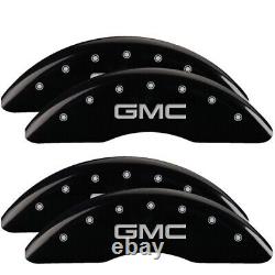 MGP Caliper Covers Set of 4 Black finish Silver GMC