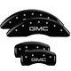 Mgp Caliper Covers Set Of 4 Black Finish Silver Gmc