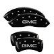 Mgp Caliper Covers Set Of 4 Black Finish Silver Gmc