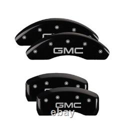 MGP Caliper Covers Set of 4 Black finish Silver GMC