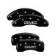 Mgp Caliper Covers Set Of 4 Black Finish Silver Gmc