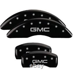 MGP Caliper Covers Set of 4 Black finish Silver GMC