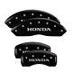 Mgp Caliper Covers Set Of 4 Black Finish Silver Honda