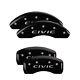 Mgp Caliper Covers Set Of 4 Black Finish Silver Honda Civic (2016)