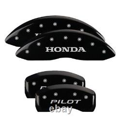 MGP Caliper Covers Set of 4 Black finish Silver Honda / Pilot (2016)