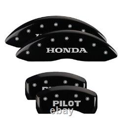 MGP Caliper Covers Set of 4 Black finish Silver Honda / Pilot (Pre-2015)