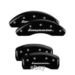 MGP Caliper Covers Set of 4 Black finish Silver Impala